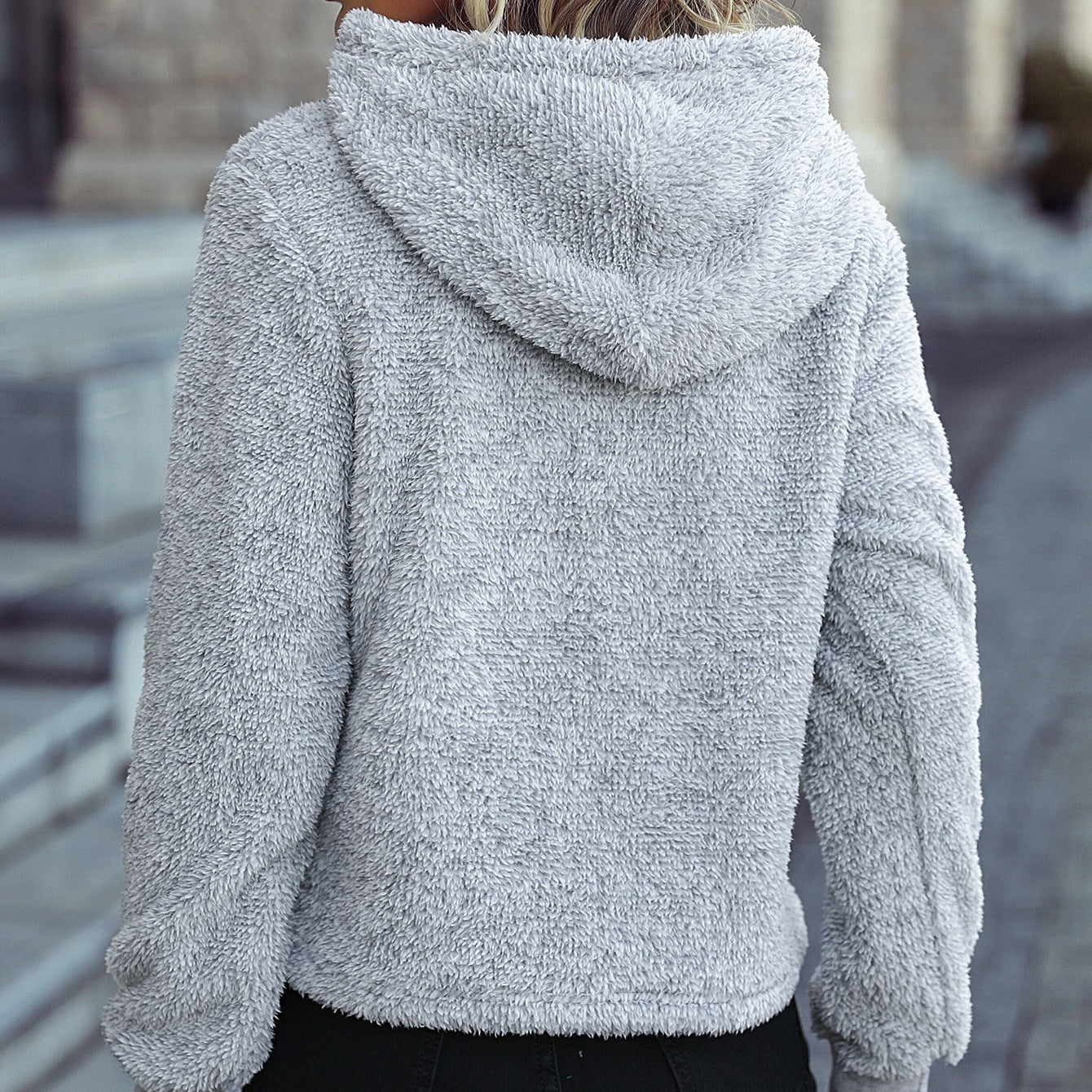 Hooded Furry Pullover