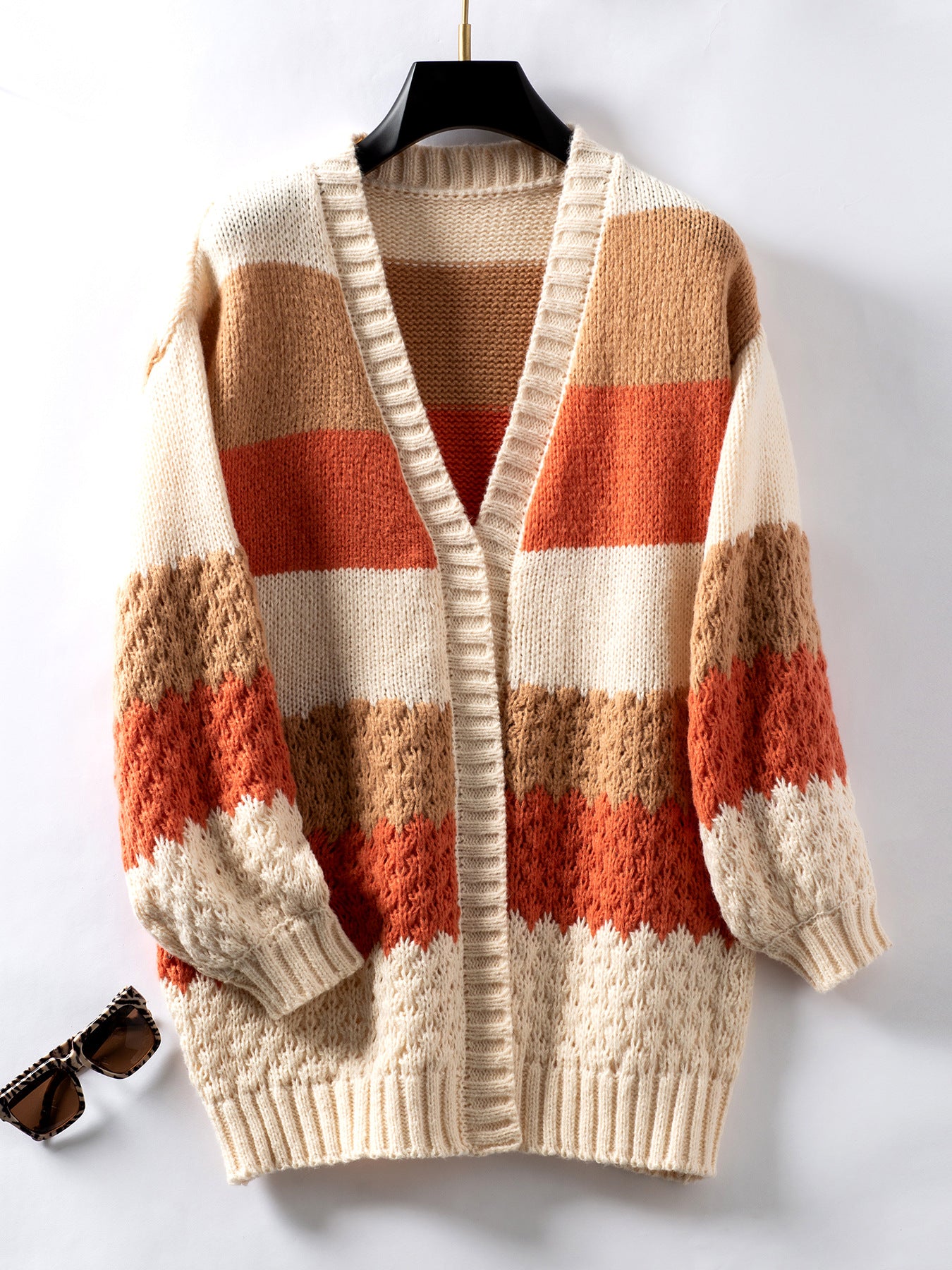 Casual Loose Lantern Sleeve Cardigan Sweater