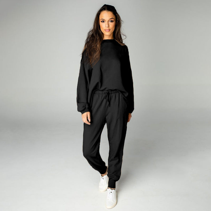 Casual Solid Fleece Jogger Suit