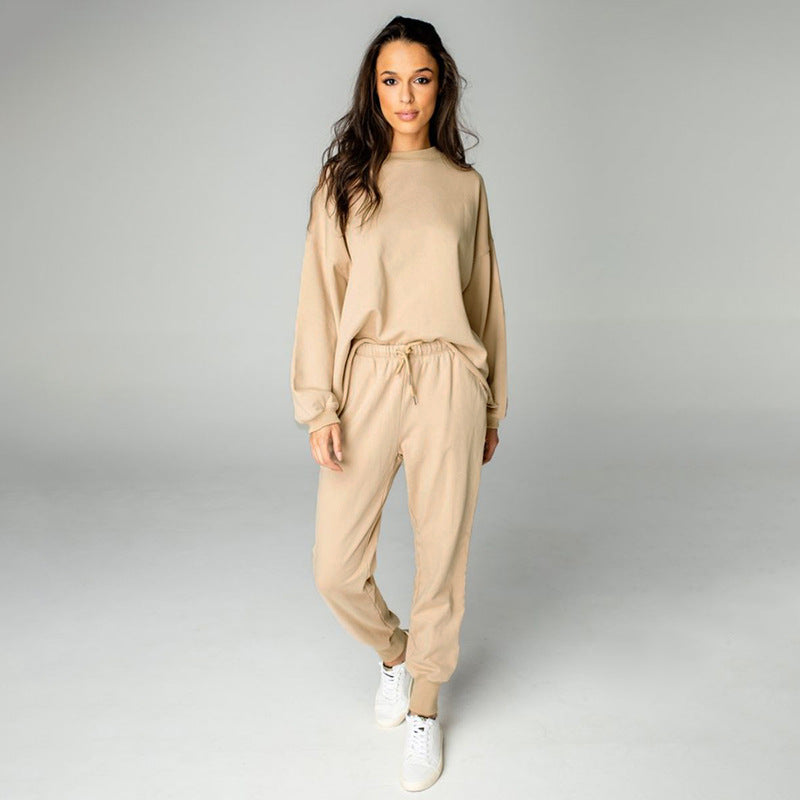 Casual Solid Fleece Jogger Suit