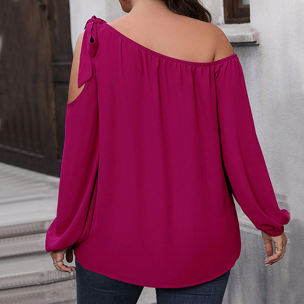 Graceful Bow Loose Slimming Shirt