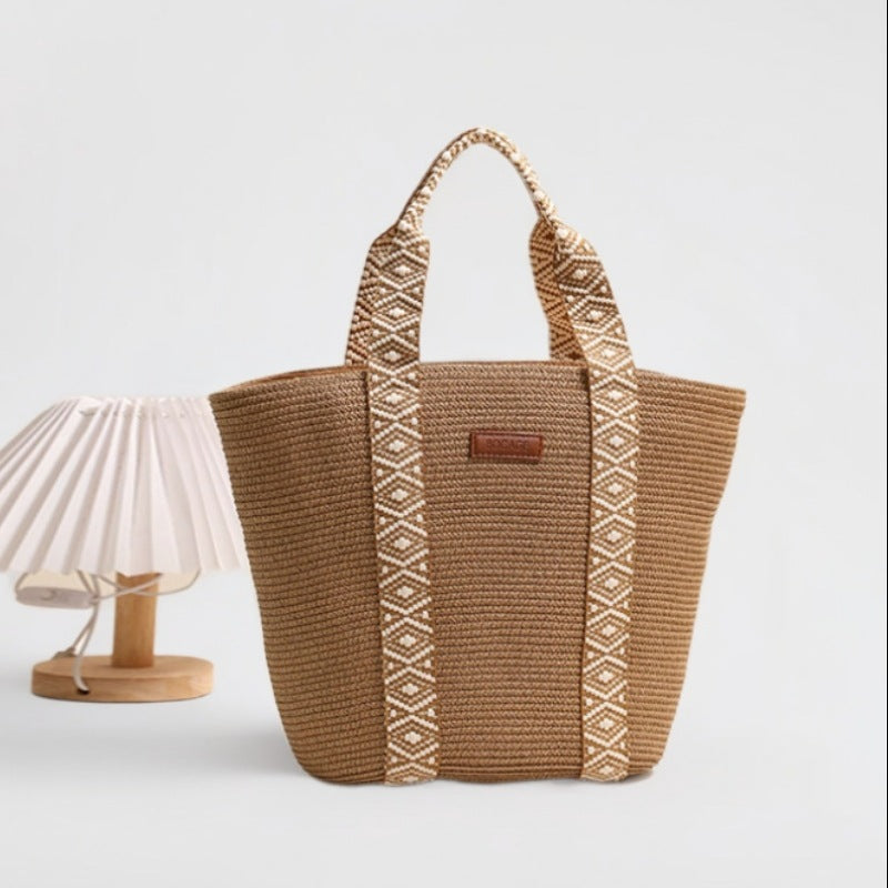 Large Capacity Straw Tote Bag