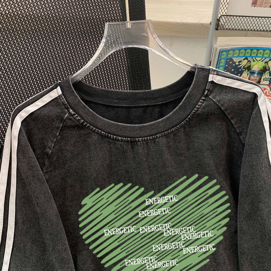 Green Heart Raglan Tee