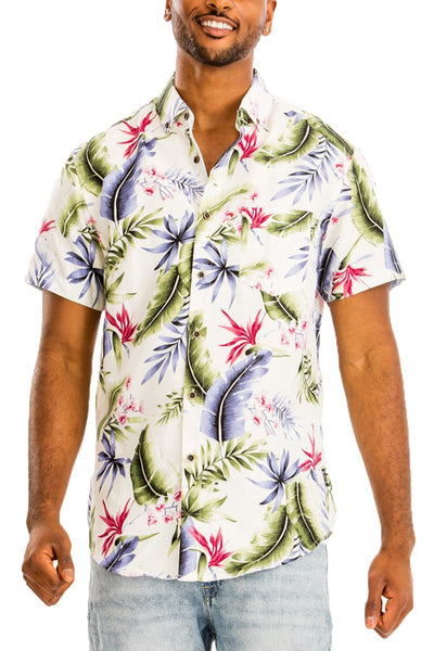 Hawaiian Button Down Shirt 4 Lime Milo