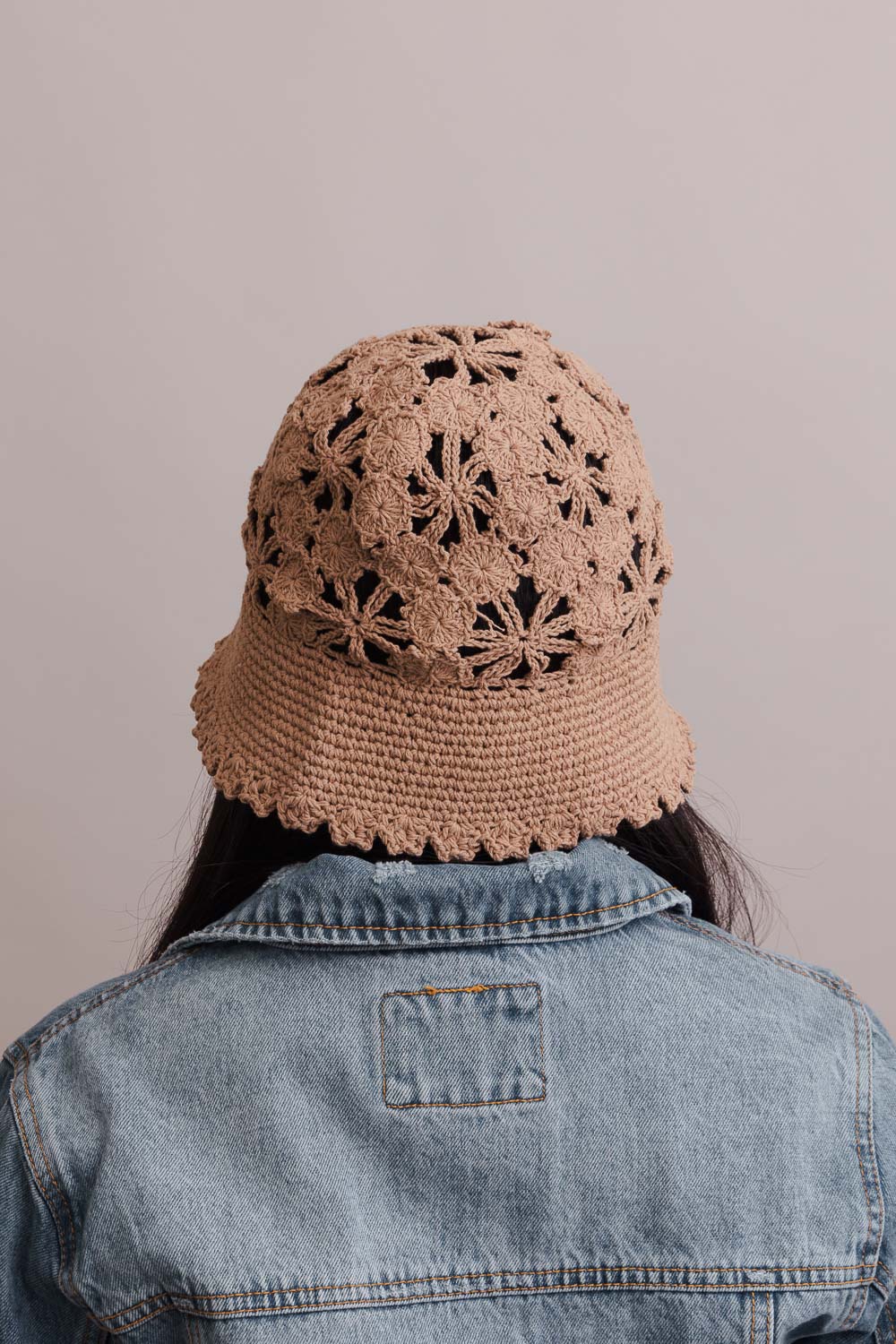 Floral Crochet Bucket Sun Hat Periwinkle Aether