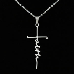 Faith Cross Necklace Gold Charlie