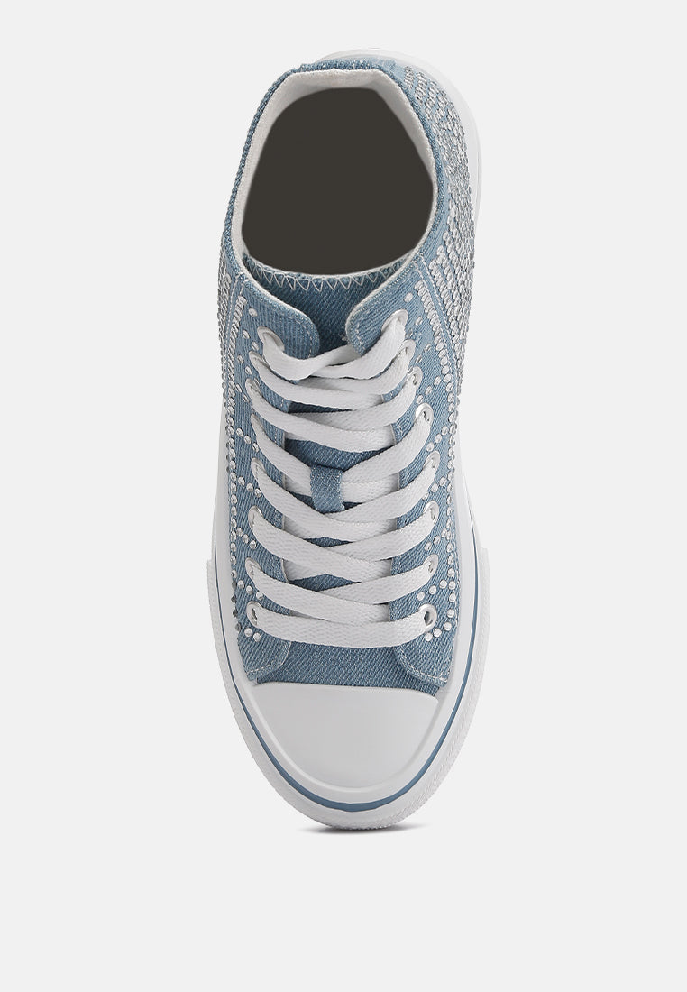 High Top Denim Sneakers