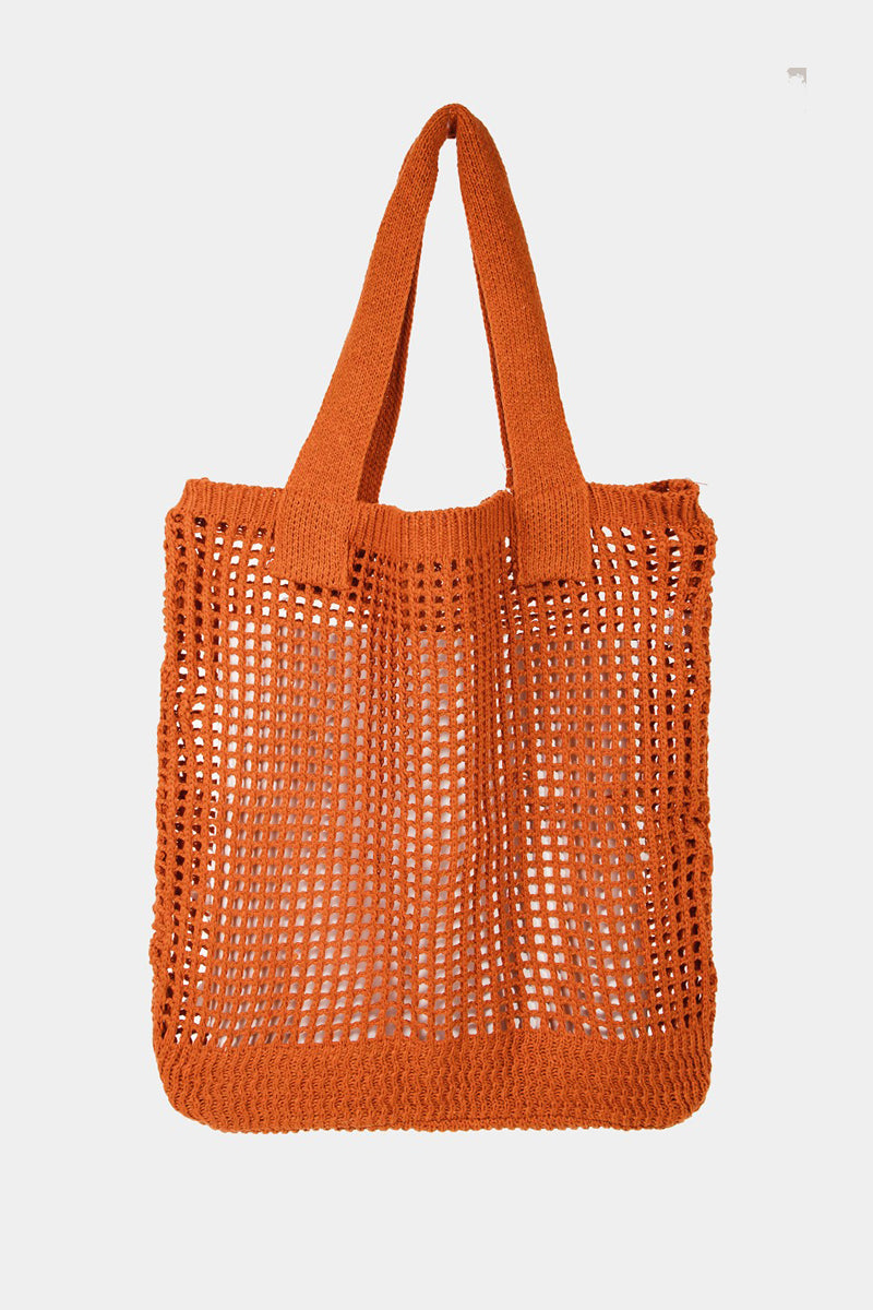 Knit Crochet Tote Bag