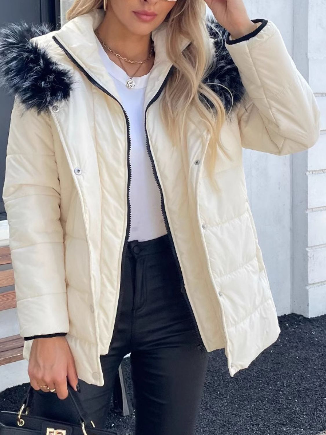 Long Sleeve Hooded Winter Coat