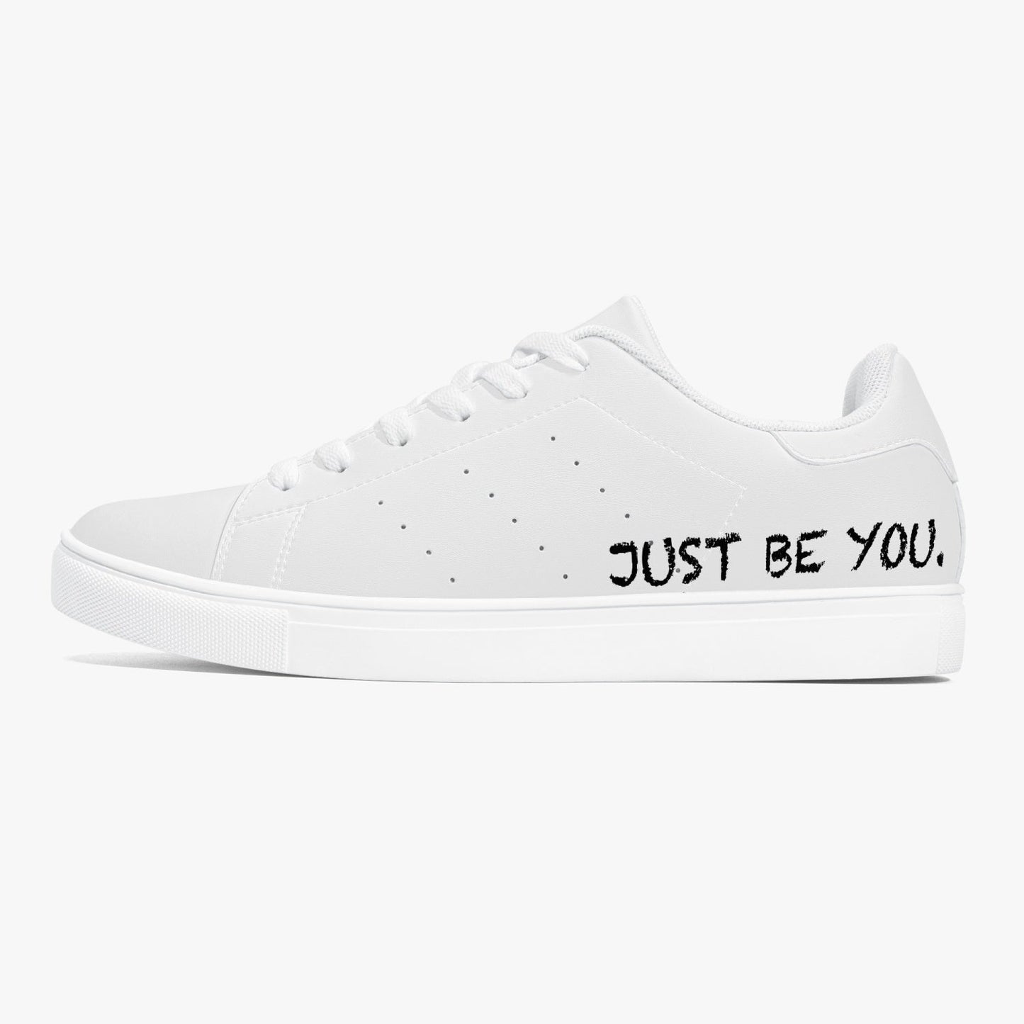 Just Be You.  Classic Low-Top Leather Sneakers