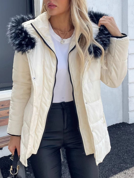 Long Sleeve Hooded Winter Coat