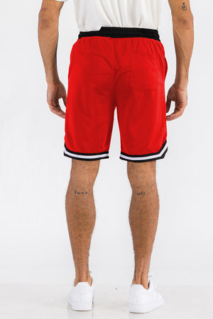Mens Striped Basketball Active Jordan Shorts Lime Milo