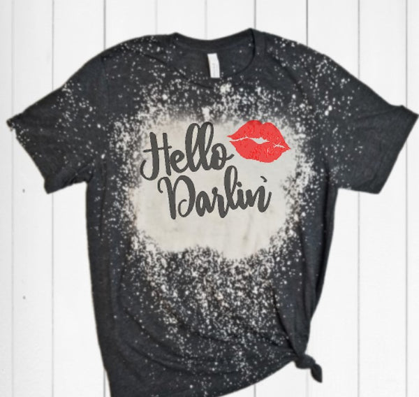 Hello Darlin' Lips Graphic T-Shirt Turquoise Erebus