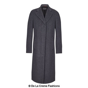 De La Creme MAN Wool & Cashmere Blend Covert Long Coat