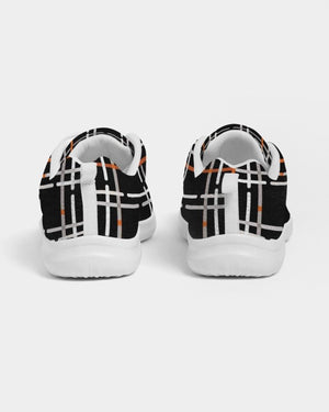 Canvas Sneakers Black Plaid Print Grey Coco