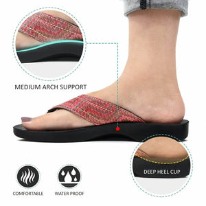 Aerosoft Jute Women’s Synthetic Leather Comfortable Thong Sandals Black Arachne