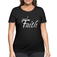 Faith Inspire Graphic Tee - Women's Plus Size T-Shirt Grey Coco