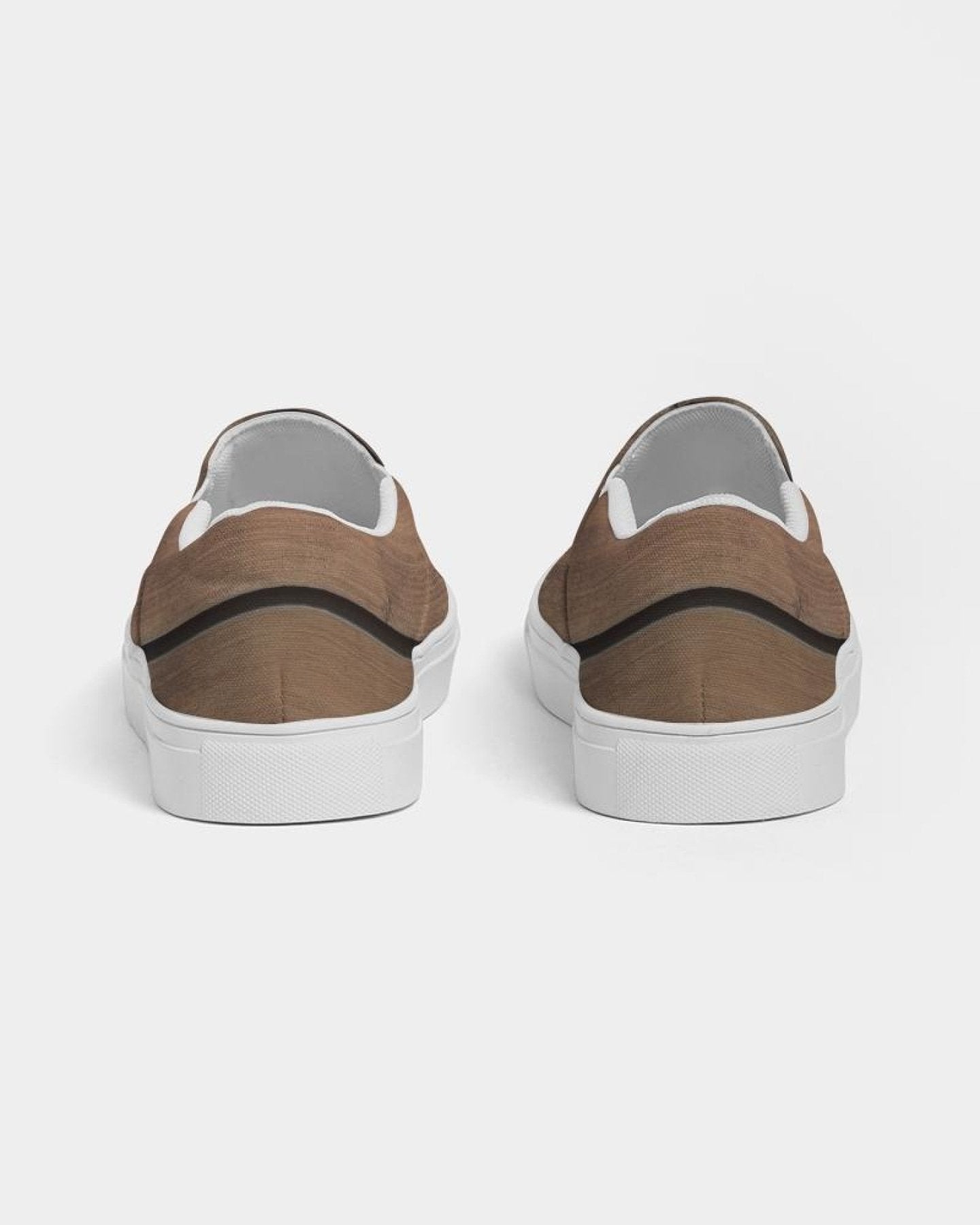 Plank Print Canvas Slip On Shoes Grey Coco