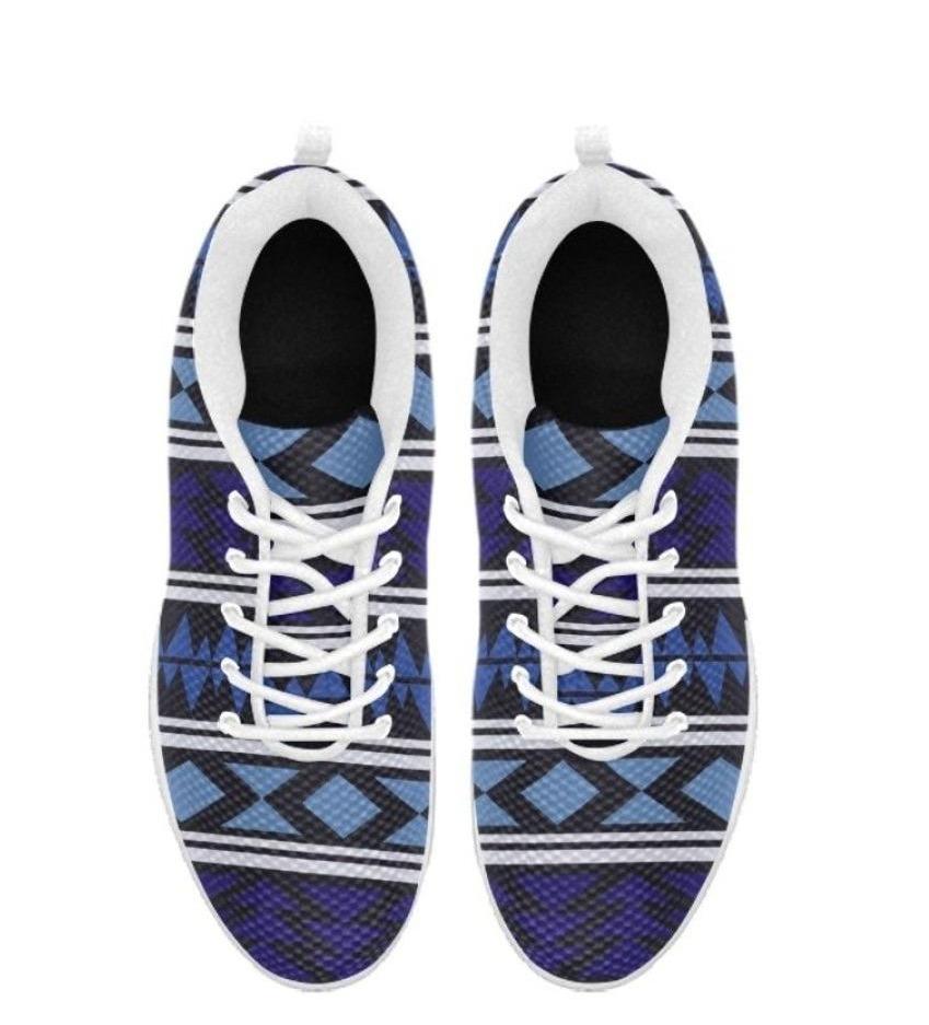 Blue Horizon Aztec Print Running Shoes Grey Coco