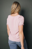 Zayla Swiss Dot Shirt Stay Warm In Style