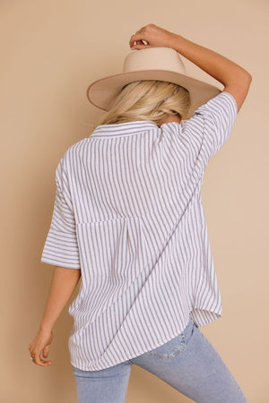 Lacey Striped Shirt Stay Warm In Style