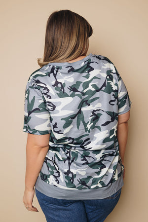 Plus Size Arya Camo Top Stay Warm In Style