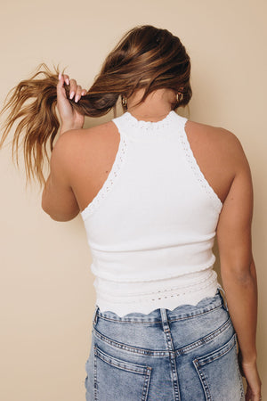 Naomi Scalloped Tank Top Stay Warm In Style