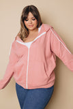 Plus Size - Jasmine Zip- Up Jacket Stay Warm In Style