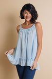Janell Pleated Ruffle Tank Stay Warm In Style