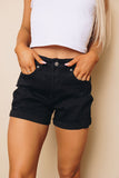Lia Distressed Denim Shorts Stay Warm In Style