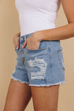 Girl Code Distressed Denim Shorts Stay Warm In Style
