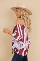 Empire Stripes Blouse Stay Warm In Style