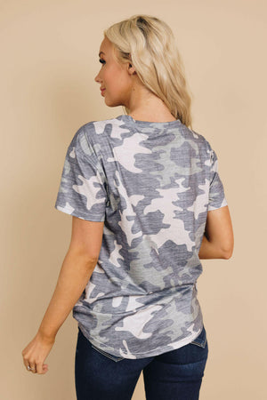 Reckless Romance Camo Tee Stay Warm In Style