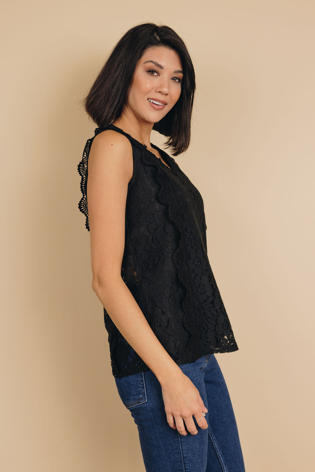 Magnolia Lace V Neck Tank Stay Warm In Style