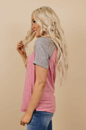 Right Calls Colorblock Tee Stay Warm In Style