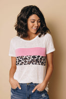 Gretchen Leopard Patchwork Tee Stay Warm In Style
