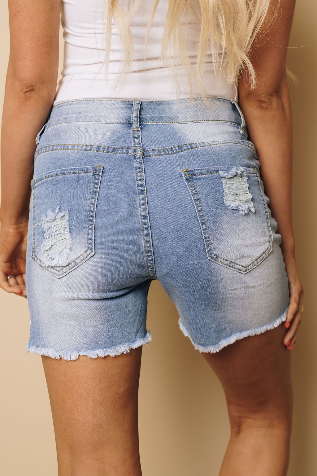 Brea Cut Off Denim Shorts Stay Warm In Style