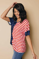 Stars and Stripes USA Flag Tee Stay Warm In Style