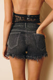 Cancun Hem Distressed Shorts Stay Warm In Style
