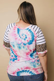 Plus Size - Fanny Patterned Top Stay Warm In Style