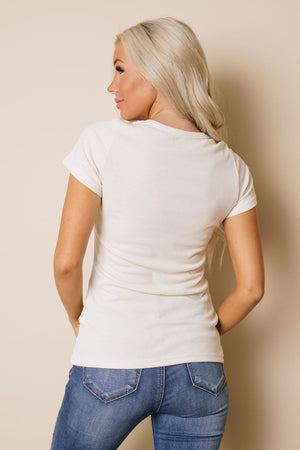 Velma Split Neck T-shirt Stay Warm In Style
