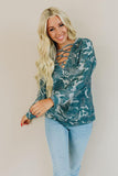 Only Love Patterned Long Sleeve Top Stay Warm In Style
