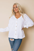 Saunders Button Up Top Stay Warm In Style