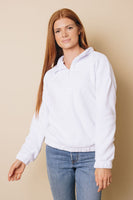 Platt Zipper Fleece Pullover Sweatshirt Stay Warm In Style