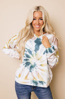 Janelle Tie-dye Pullover Sweatshirt Stay Warm In Style