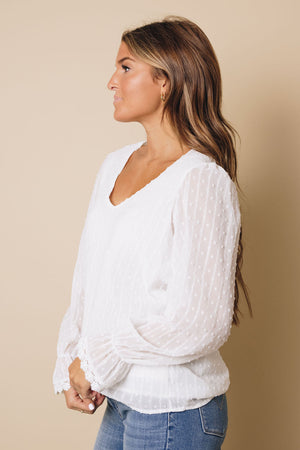 Estelle Puff Sleeve Top Stay Warm In Style