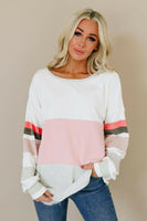 Perfect Autumn Color Block Top Stay Warm In Style