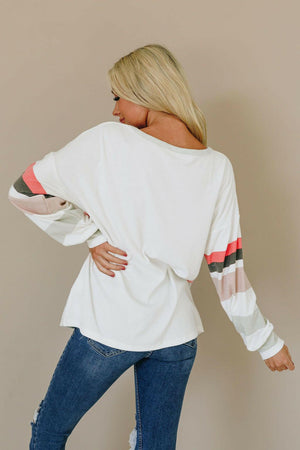 Perfect Autumn Color Block Top Stay Warm In Style