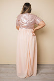 Plus Size - Laine Sequin Maxi Dress Stay Warm In Style