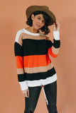 Owen Color Block Knit Sweater Stay Warm In Style